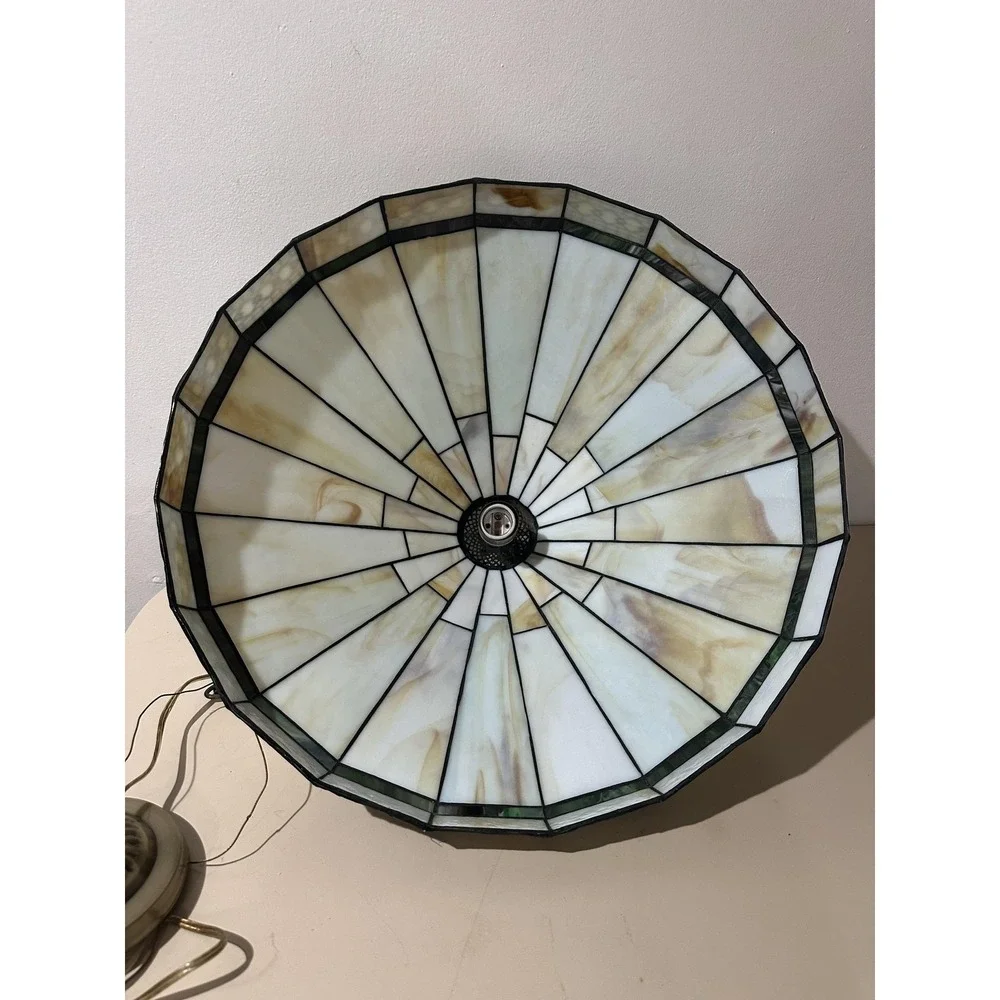 Tiffany Style Stained Glass Pendant Lamp Shade Dome Chain Canopy Ceiling Light